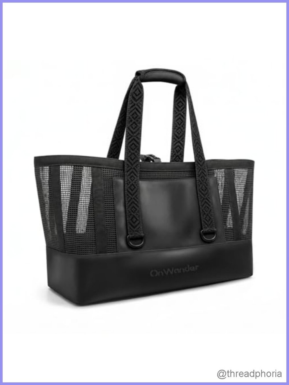 Large Mesh Beach Bag Waterproof Bottom Structured Tote Sandproof Pool Cruise Gym
